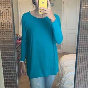 Turquoise piko top